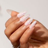 Dip Powder D991 Evermore White Glitter Dip Powder 0.5 oz jar