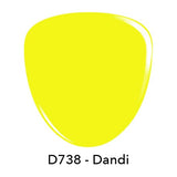 D738 Dandi Yellow Creme Dip Powder