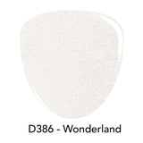 D386 Wonderland White Glitter Dip Powder