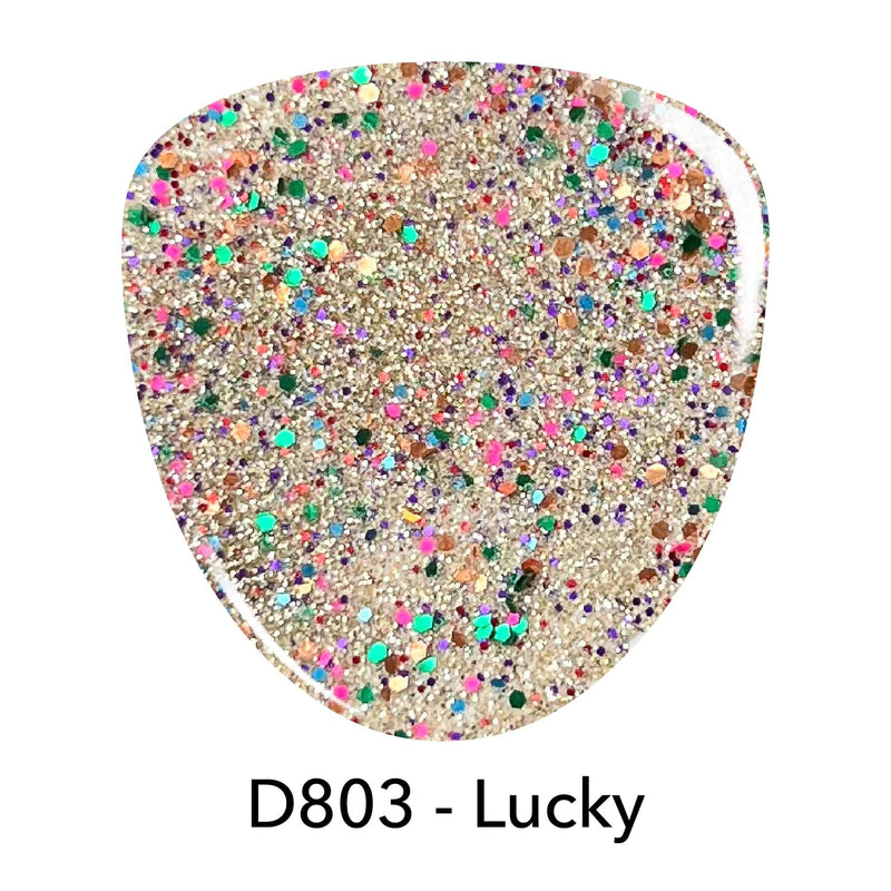 D803 Lucky Gold Glitter Dip Powder