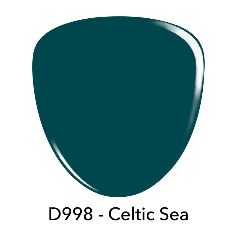 D998 Celtic Sea Teal Sheer Dip Powder