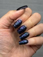 D1291 Newsroom Black Flake Dip Powder