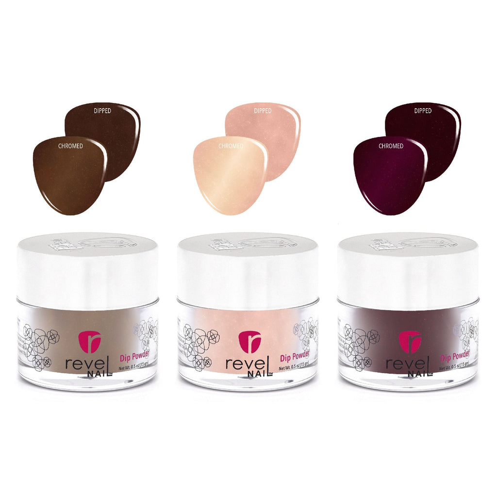 Chocolate Covered Strawberry Chrome Dip Trio RevelNailEU