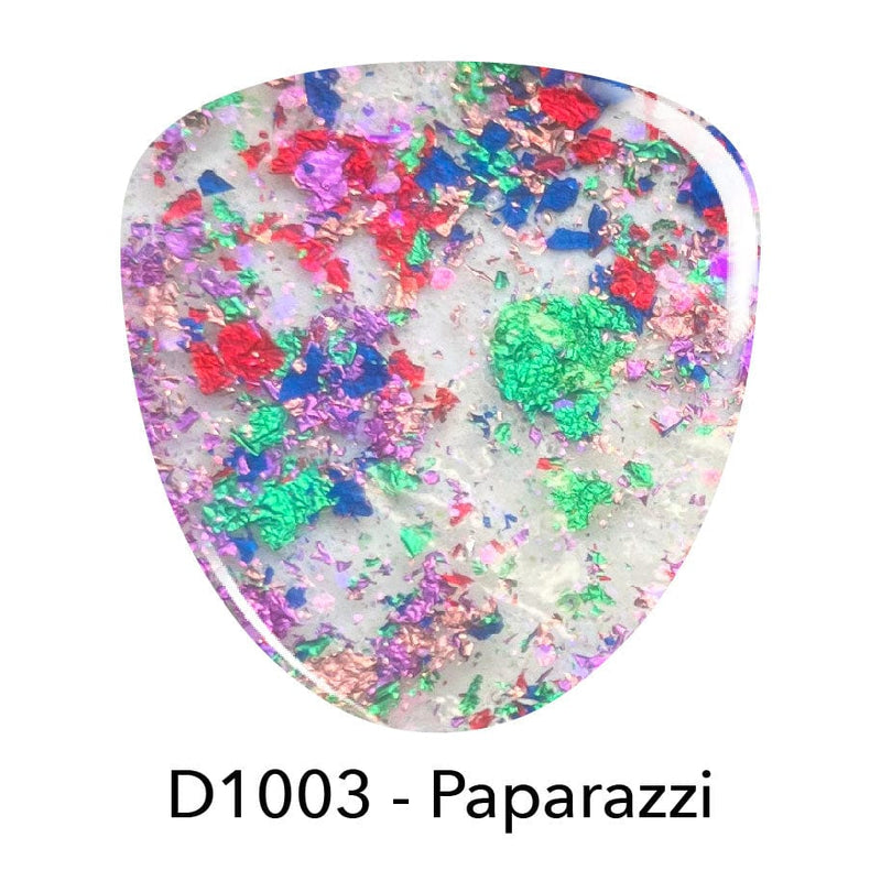 Dip Powder D1003 Paparazzi Multi Metallic Flake Dip Powder 0.5 oz jar