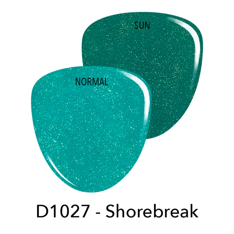 Dip Powder D1027 Shorebreak Teal UV Changing Dip Powder