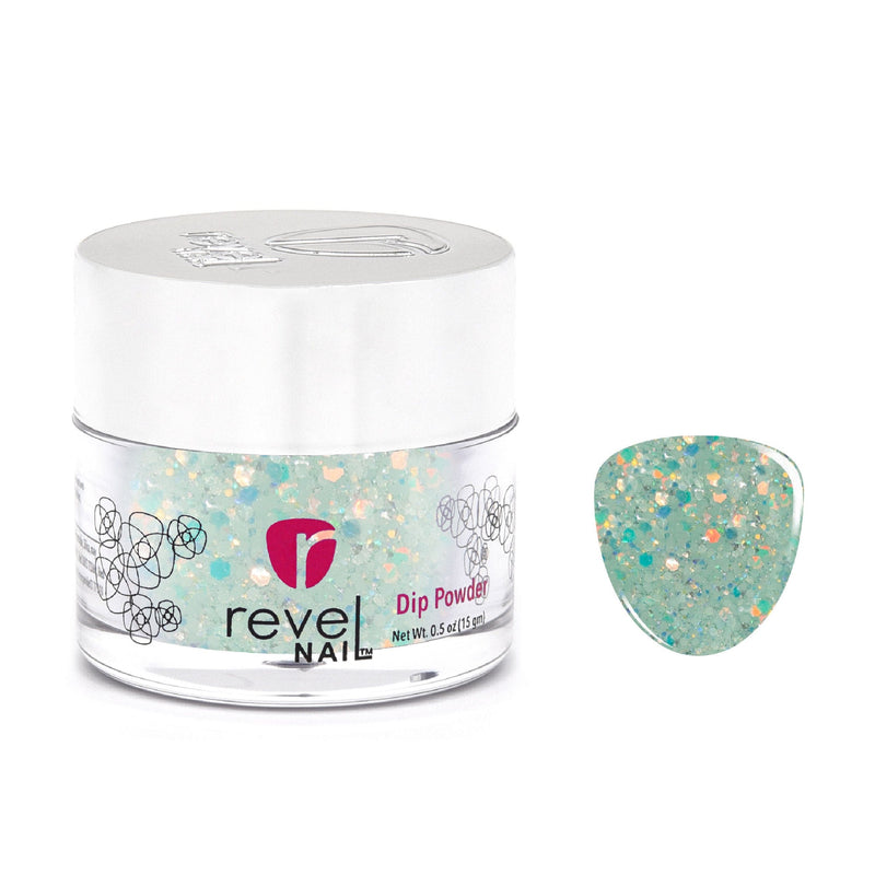 Dip Powder D1067 Weekend Getaway Green Glitter Dip Powder