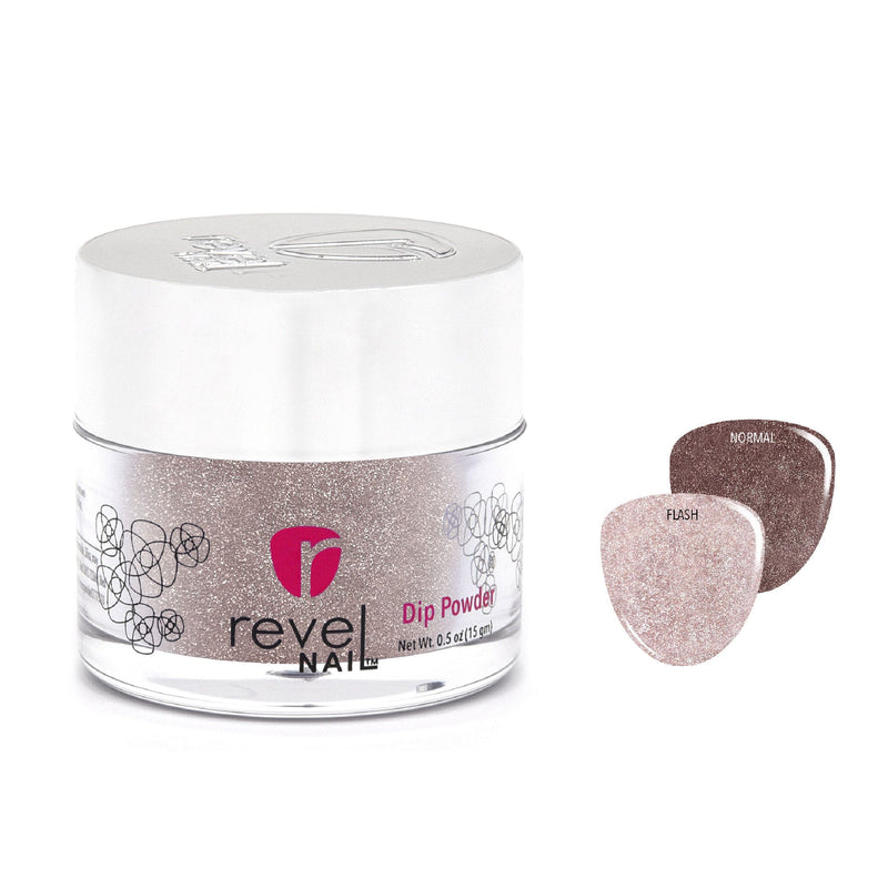 Dip Powder D1093 Sparkling Sands Taupe Glitter Dip Powder