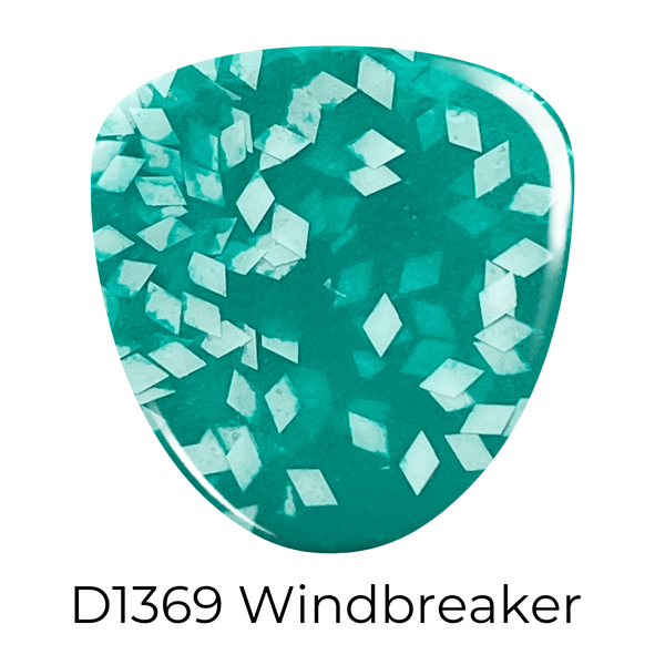 Dip Powder D1369 Windbreaker Teal Glitter Dip Powder