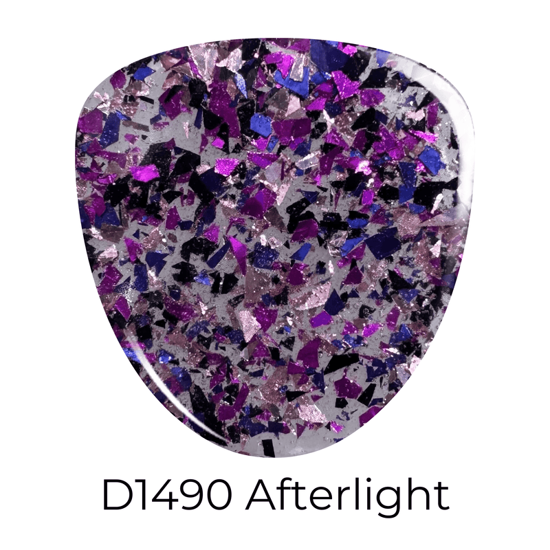 Dip Powder D1490 Afterlight Flake Purple Dip Powder
