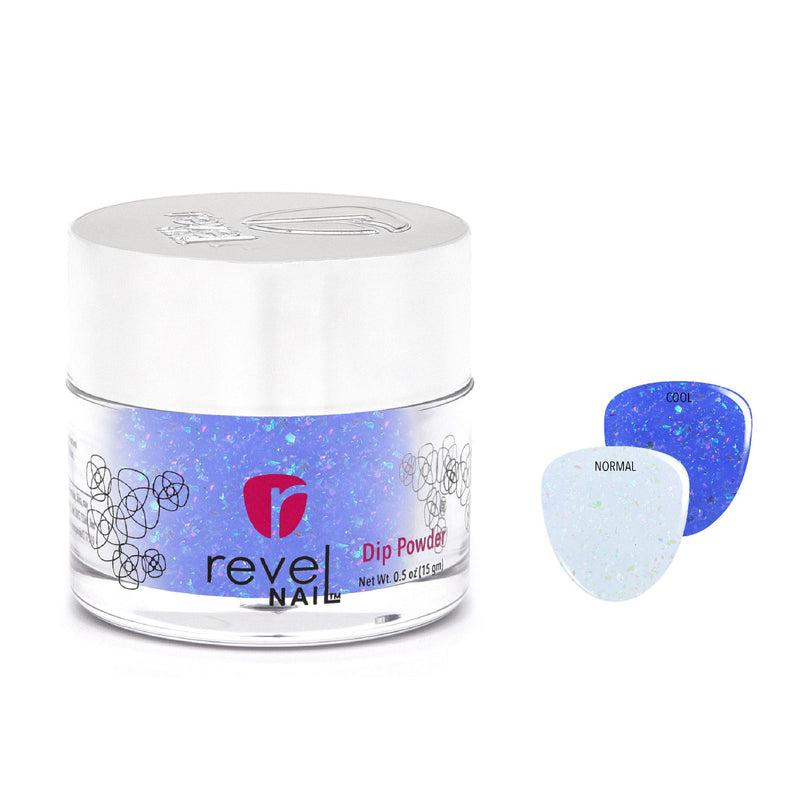 Dip Powder D821 Partly Cloudy Blue Flake Dip Powder