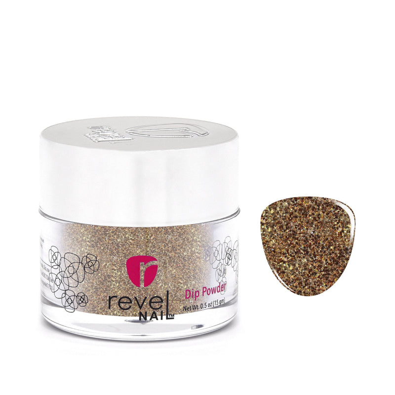 Dip Powder D854 Sweater Weather Brown Glitter Dip Powder