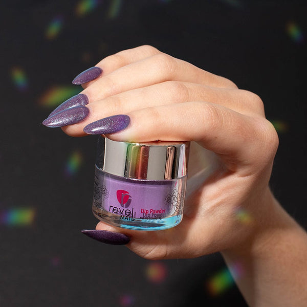 Dip Powder D877 Whirled View Purple Chrome Dip Powder