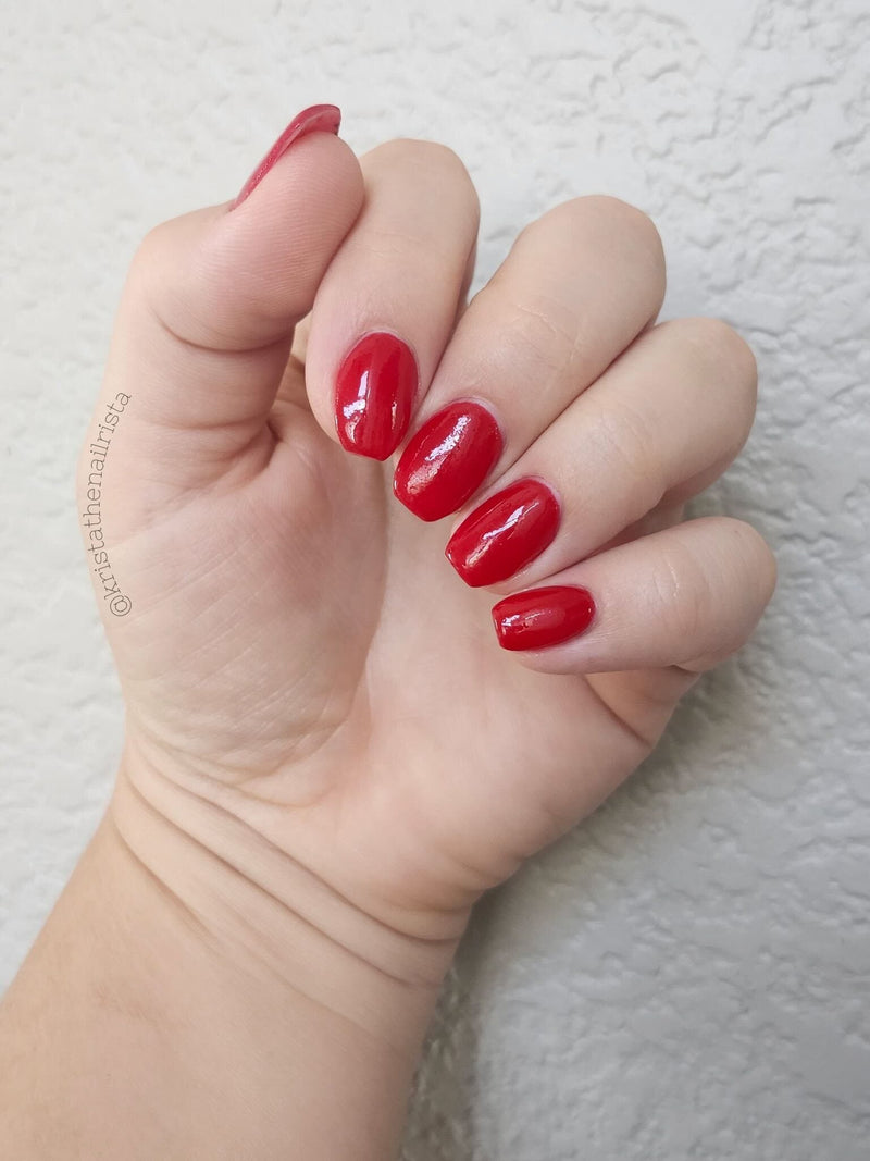 Dip Powder D937 Stiletto Red Creme Dip Powder