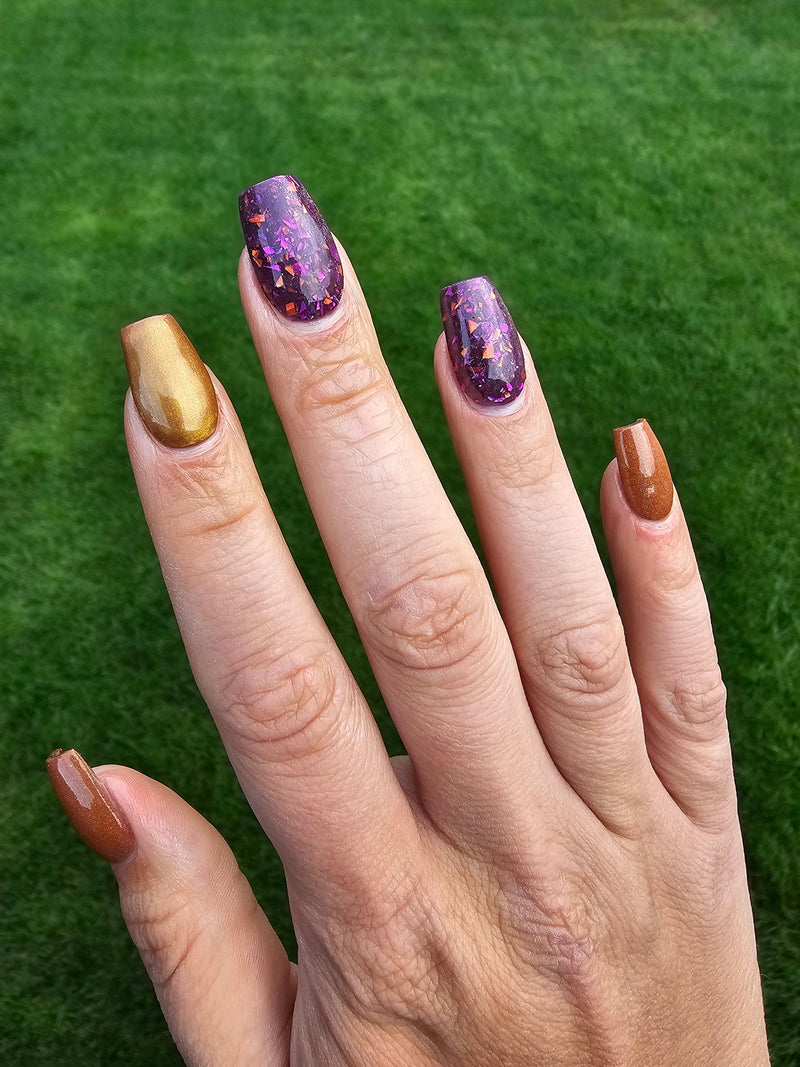 Dip Powder D951 Penny Orange Glitter Dip Powder