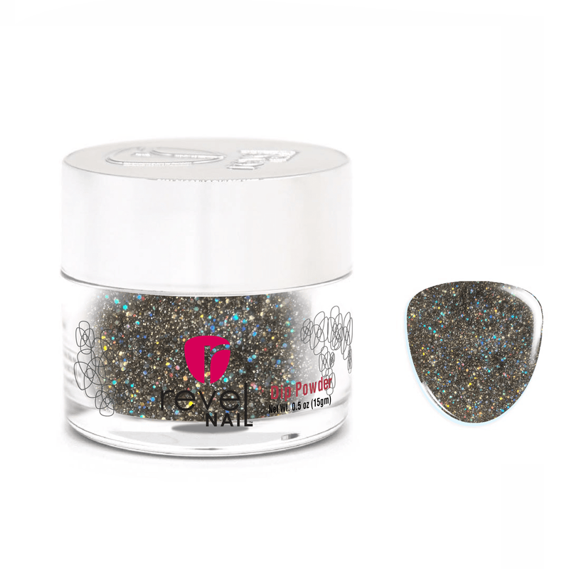 Dip Powder D958 Twinkle Black Glitter Dip Powder
