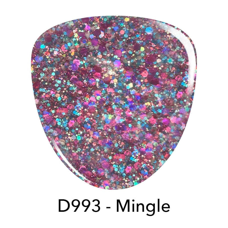 Dip Powder D993 Mingle Multi Colored Glitter Dip Powder 0.5 oz jar