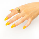 Revel Nail Dip Powder D546 Solstice Yellow Creme Dip Powder 0.5 oz jar
