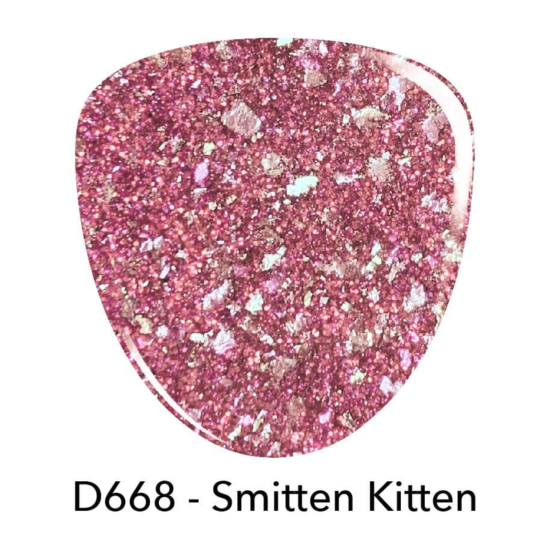 D668 Smitten Kitten Pink Shimmer Dip Powder