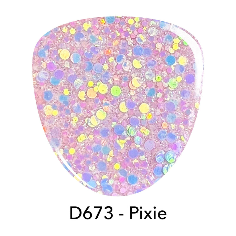 D673 Pixie Pink Glitter Dip Powder
