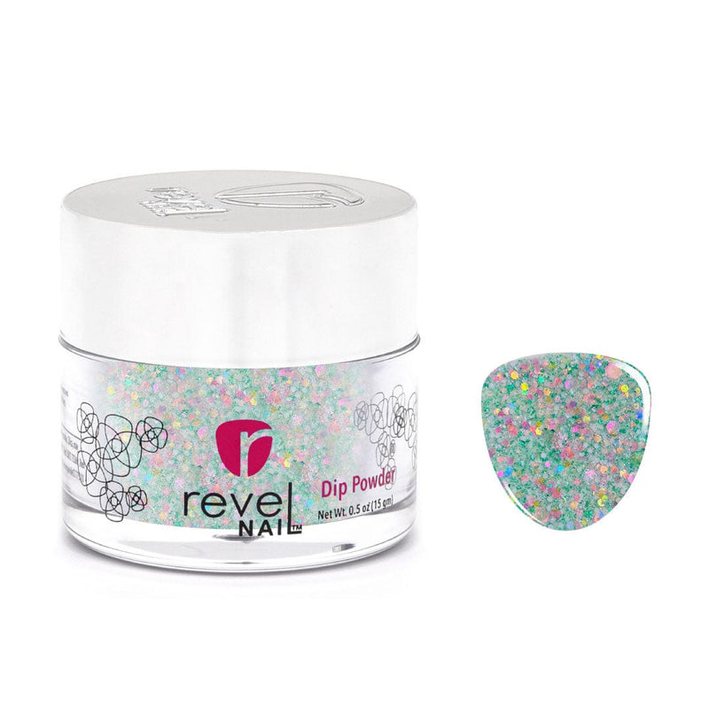 D677 Taffy Teal Glitter Dip Powder