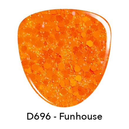 D696 Funhouse Orange Dip Powder