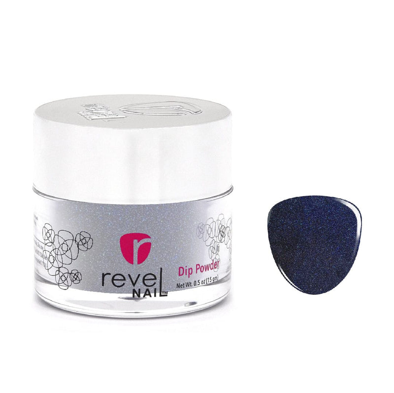 D728 Cyber Blue Shimmer Dip Powder