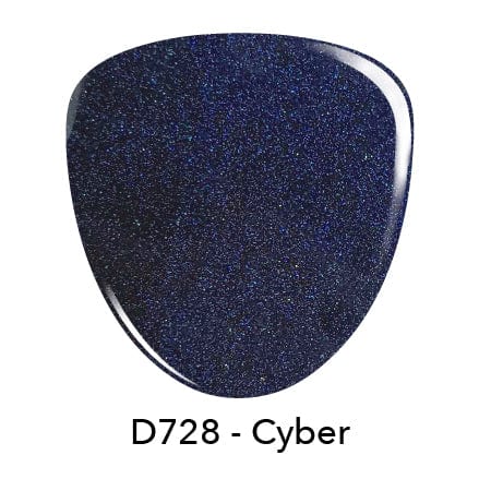 D728 Cyber Blue Shimmer Dip Powder