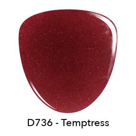 D736 Temptress Red Shimmer Dip Powder