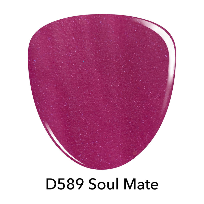 D589 Soul Mate Pink Glitter Dip Powder