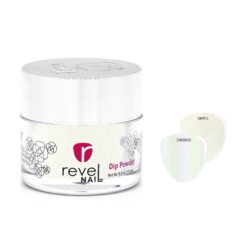 D652 Halo White Chrome Dip Powder