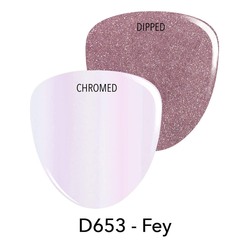 D653 Fey Purple Chrome Dip Powder