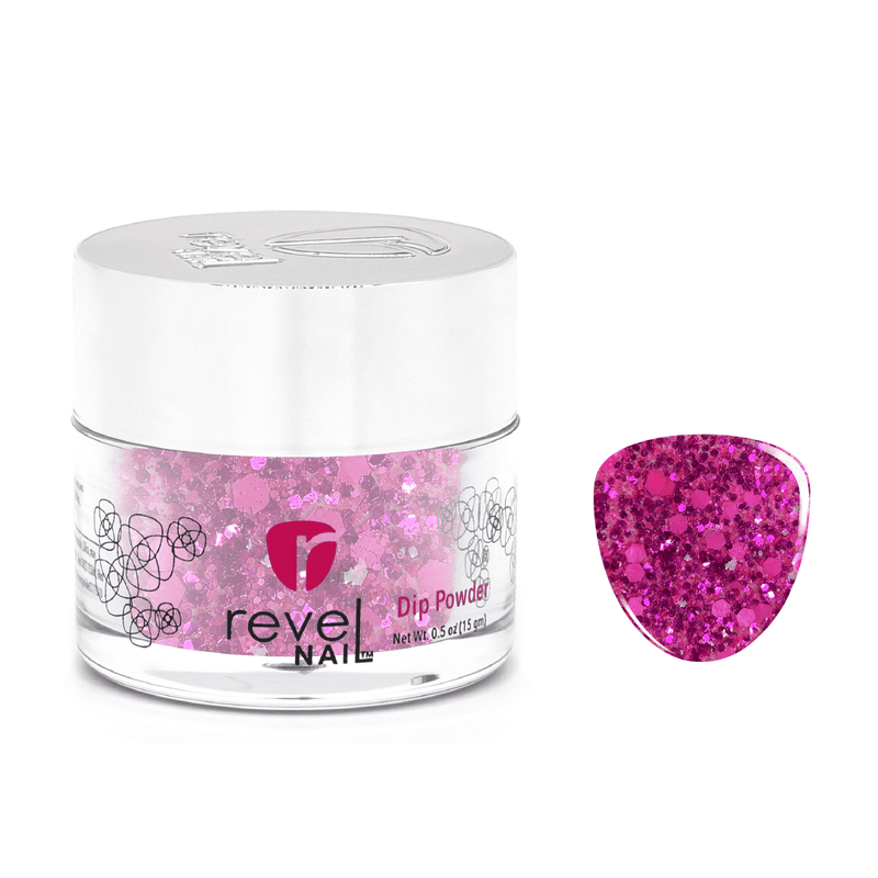 D659 Cliché Pink Glitter Dip Powder