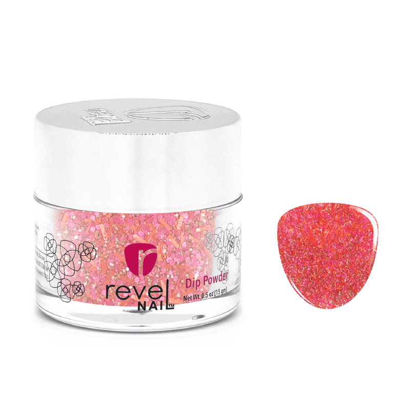 D662 Shindig Pink Glitter Dip Powder