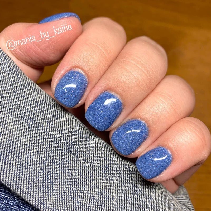 Dip Powder D551 Justice Blue Shimmer Dip Powder