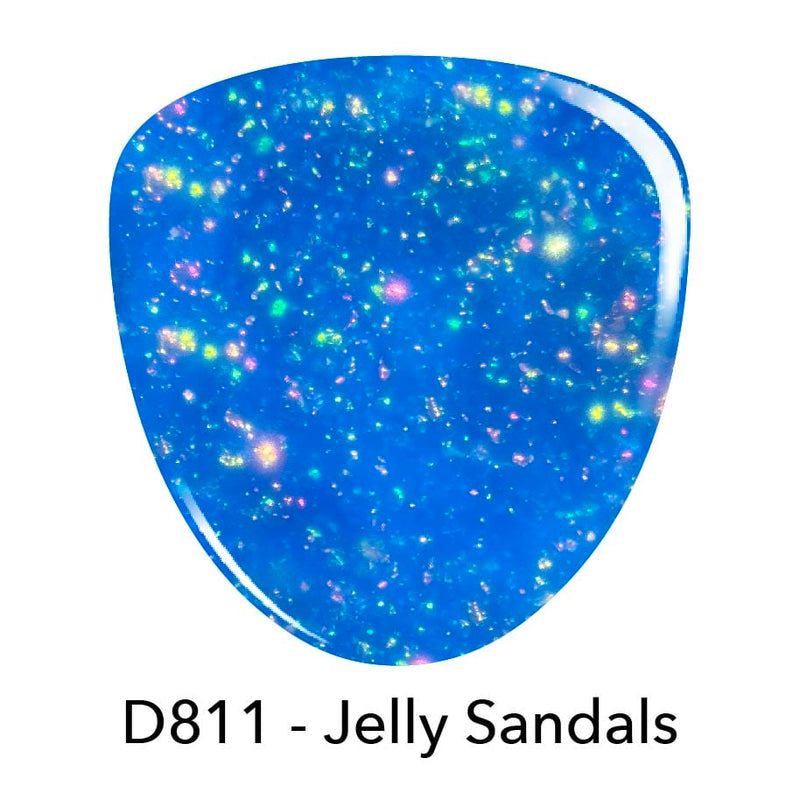Dip Powder D811 Jelly Sandals Blue Flake Dip Powder