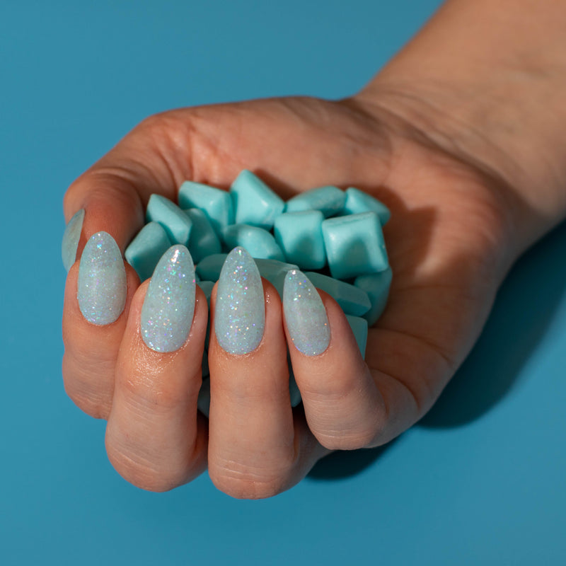 Dip Powder D861 Twirly Pop Blue Flake Dip Powder