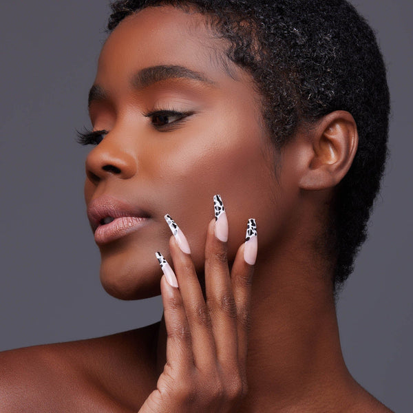 Press Ons Cow Tipping  | Gloss Extra Long Coffin Press-On Nails