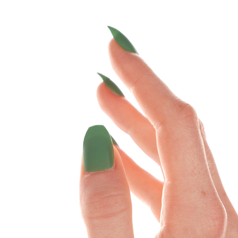 Press Ons Emerald City | Matte Medium Coffin Press-On Nails