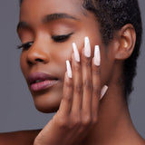 Press Ons French Tipped Off | Gloss Extra Long Coffin Press-On Nails