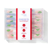 Press Ons Groovy Greens | Gloss Long Coffin Press-On Nails