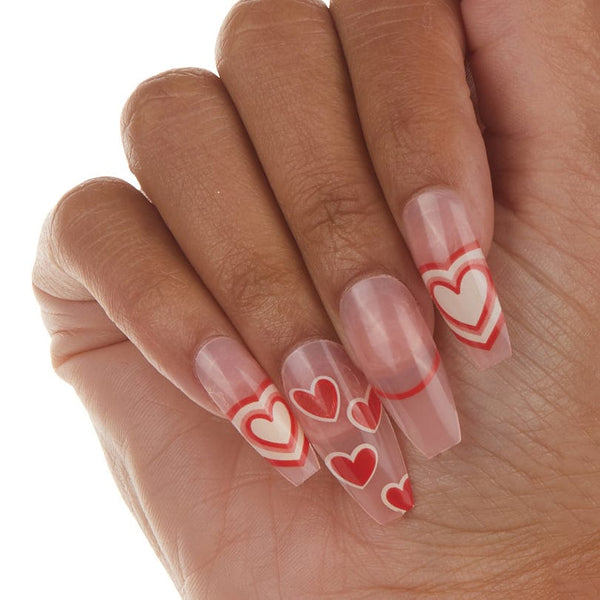 Press Ons Love Radar | Gloss Extra Long Coffin Press-On Nails