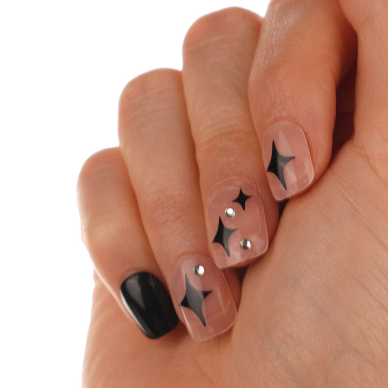 Press Ons Midnight Mistress | Gloss Short Square Press-On Nails