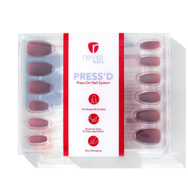 Press Ons Red Velvet | Matte Medium Coffin Press-On Nails