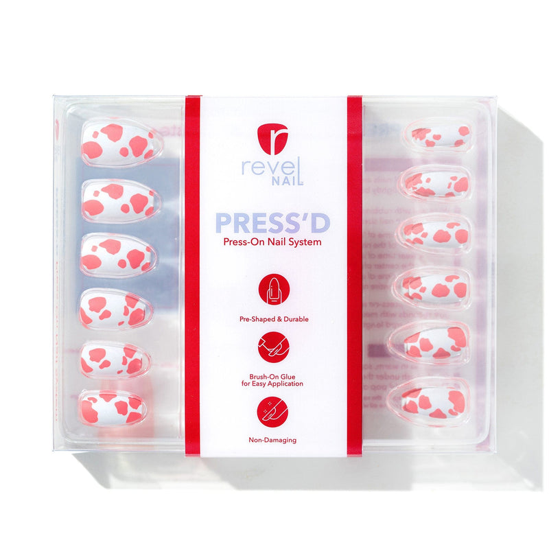Press Ons Strawberry Milk | Matte Medium Coffin Press-On Nails