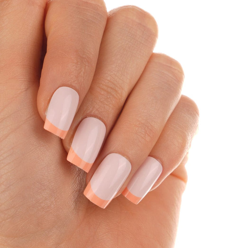 Short Press Nails Tips White French Full Cover False Nails - Temu