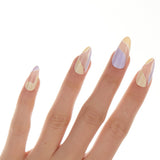 Press Ons Taro Cream | Gloss Long Almond Press-On Nails