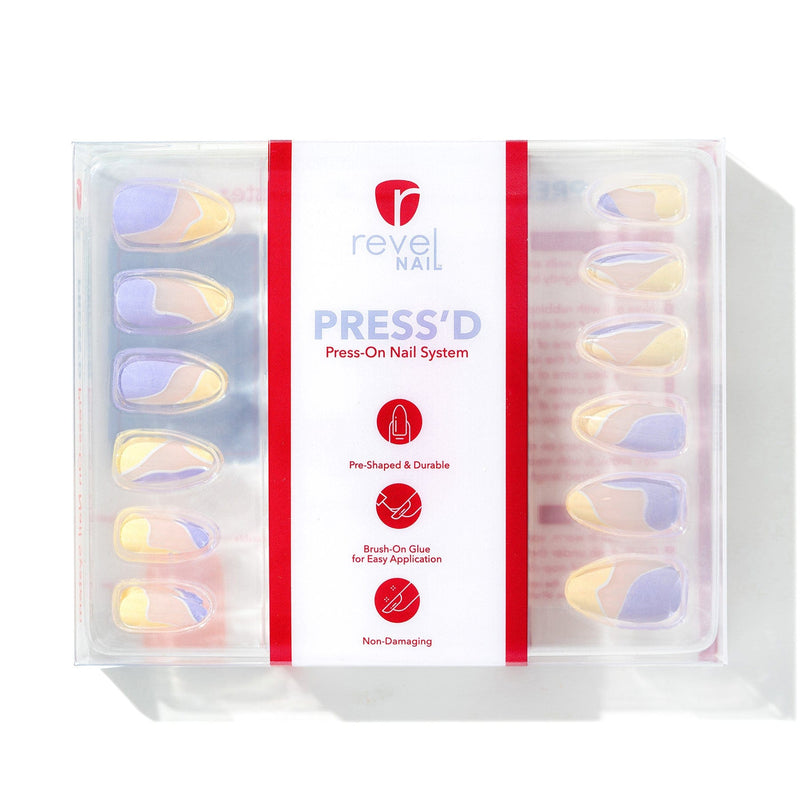 Press Ons Taro Cream | Gloss Long Almond Press-On Nails