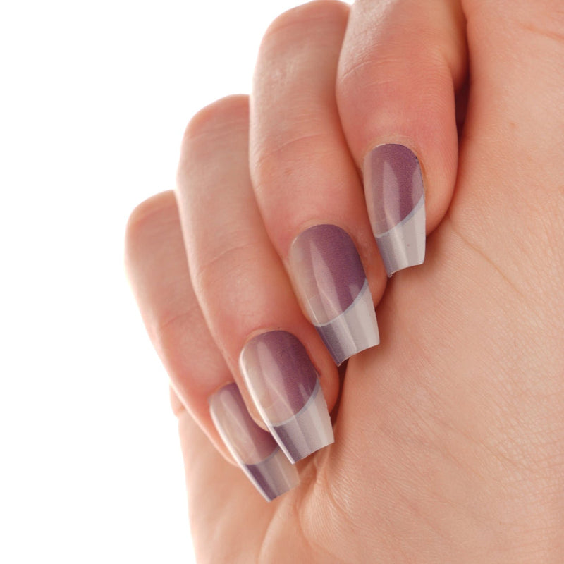 Press Ons Velvet Violet | Gloss Medium Coffin Press-On Nails