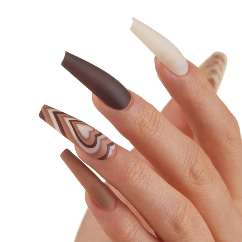Press Ons Wild in Love | Matte Extra Long Coffin Press-On Nails