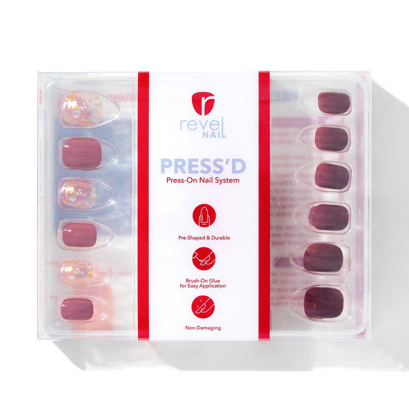 Press Ons Wine Tasting | Gloss Short Square Press-On Nails